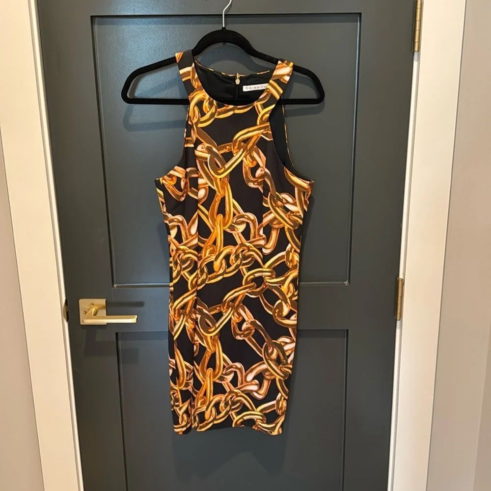 Trina Turk Black and Gold Dress Size 8 Worn Once